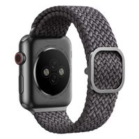 Uniq Aspen Braided bandje Apple Watch Series 1 t/m 9 / SE (38/40/41 mm) | Series 10 / 11 (42 mm) - Granite Grey