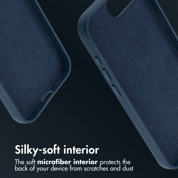 Accezz Leather Back Cover with MagSafe Apple iPhone 17e / 16e - Nightfall Blue