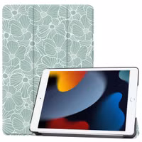 imoshion Design Trifold Bookcase Apple iPad 9 (2021) 10.2 inch / iPad 8 (2020) 10.2 inch / iPad 7 (2019) 10.2 inch - Botanica