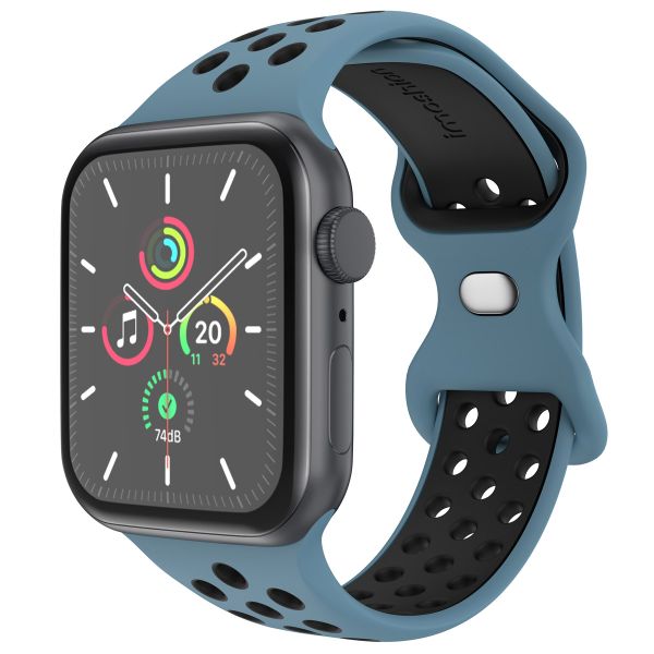 imoshion Sport⁺ bandje Apple Watch Series 1 t/m 9 / SE (38/40/41 mm) | Series 10 (42 mm) - Maat S/M - Celestial Teal & Black