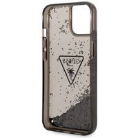 Guess Liquid Glitter Backcover iPhone 14 - Zwart