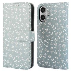 imoshion Design Bookcase iPhone 16 - Smoke Green Flowers