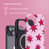 Selencia Vivid Backcover met MagSafe Apple iPhone 14 - Stars Rubine Red Light Pink