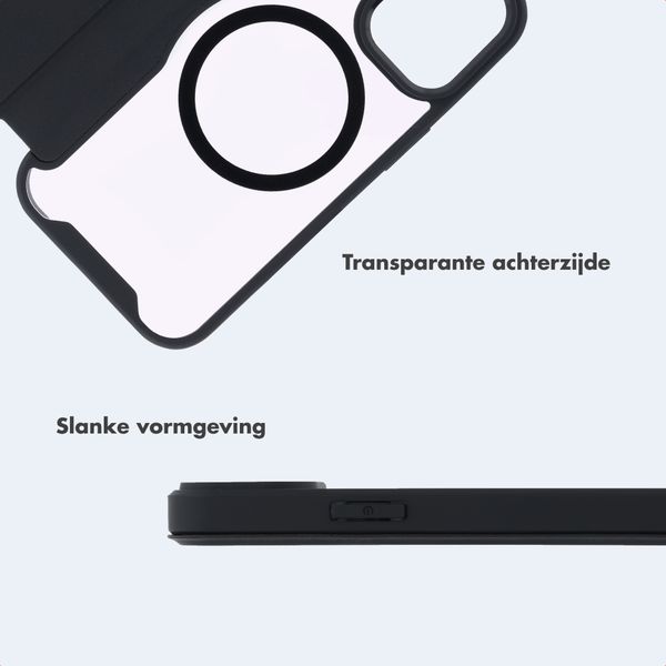 imoshion Transparante Bookcase met MagSafe Apple iPhone 15 - Zwart