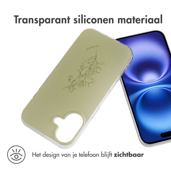 imoshion Design hoesje Apple iPhone 16 - Floral Green