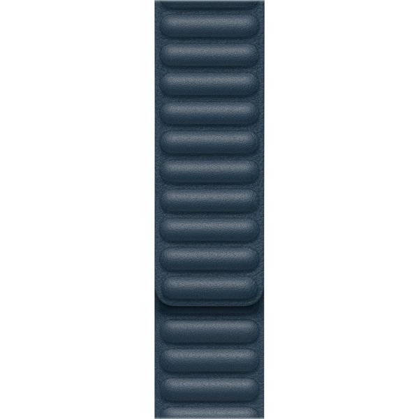 Apple Leather Link Apple Watch Series 1-10 / SE / Ultra (2) - 42/44/45/46/49 mm - Maat M/L - Baltic Blue