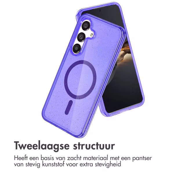 imoshion Sparkle Backcover met MagSafe Samsung Galaxy S24 - Glitter Paars