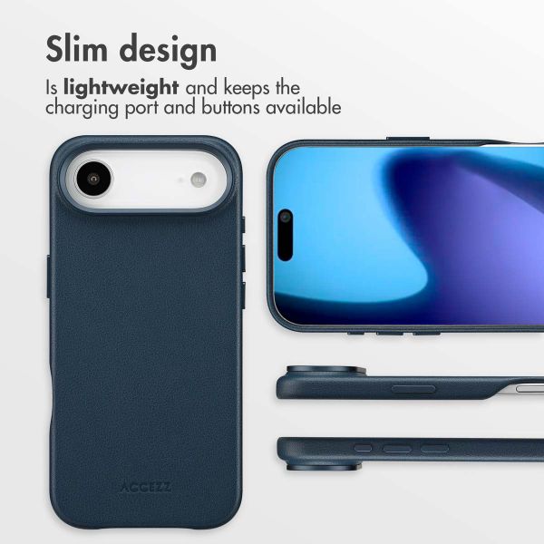Accezz Leather Back Cover with MagSafe Apple iPhone Air - Nightfall Blue