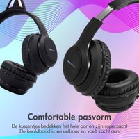 imoshion Draadloze Kinderkoptelefoon LED Light Cat Ear - Decibelbegrenzer - Met AUX kabel - Zwart