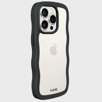 Holdit Wavy Case iPhone 15 Pro - Black / Transparent