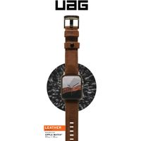UAG Leather Strap band Apple Watch Series 1 t/m 9 / SE (38/40/41 mm) | Series 10 / 11 (42 mm) - Bruin