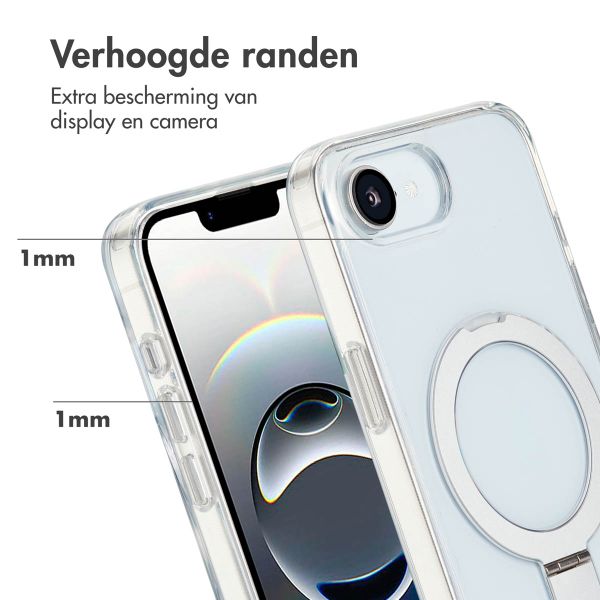 Accezz Ring Stand Backcover met MagSafe Apple iPhone 16e - Transparant