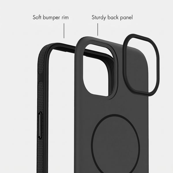 imoshion Colour Back Cover with Thin MagSafe Ring Apple iPhone 15 - Black