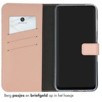 Selencia Echt Leren Bookcase Samsung Galaxy A55 - Dusty Pink