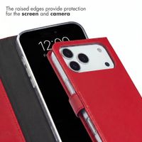Selencia Genuine Leather Book Case Apple iPhone 18 Pro / 17 Pro - Red