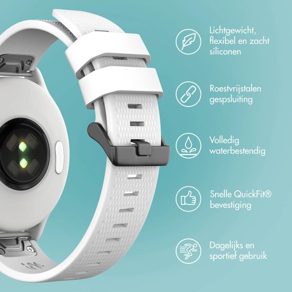 imoshion QuickFit® Siliconen bandje  - Garmin 22 mm aansluiting - Wit