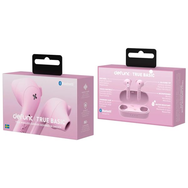 Defunc True Basic - Draadloze oordopjes - Bluetooth draadloze oortjes - Roze