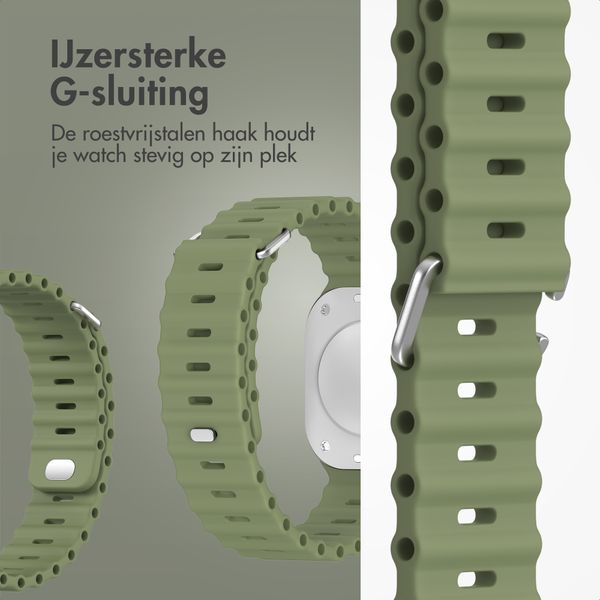 Accezz Ocean bandje Apple Watch Series 1 - 9 / SE (38/40/41 mm) | Series 10 / 11 (42 mm) - Khaki