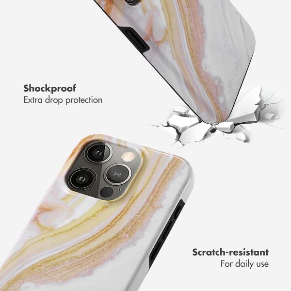 Selencia Vivid Back Cover Apple iPhone 15 Pro - Chic Marble Gold