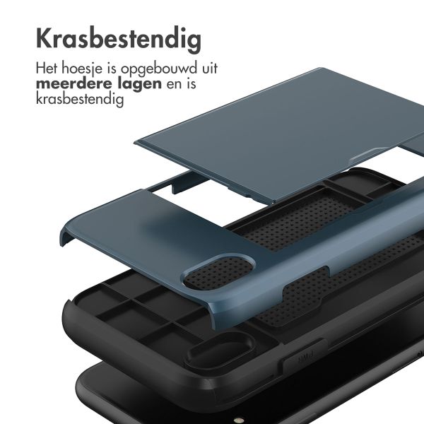 imoshion Backcover met pasjeshouder iPhone Xr - Donkerblauw