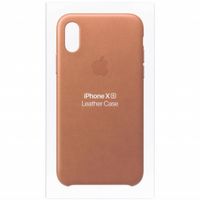 Apple Leather Backcover Apple iPhone Xs - Saddle Brown
