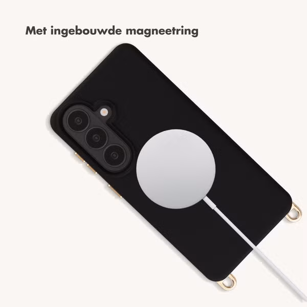 Selencia Rivièra MagSafe Backcover met afneembare haakjes Samsung Galaxy S26 - Velvet Black
