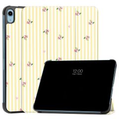 imoshion Design Trifold Bookcase Apple iPad 11 (2025) 11 inch A16 / iPad 10 (2022) 10.9 inch - Garden Stripes