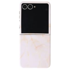 Selencia Vivid Backcover met MagSafe Samsung Galaxy Z Flip 8 - Golden Beige Marble
