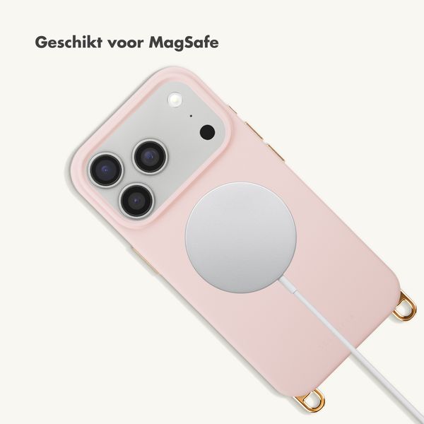 Selencia Rivièra MagSafe Backcover met afneembare haakjes Apple iPhone 17 Pro - Sorbet Pink