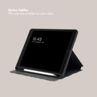 Selencia Vivid Tablet Case Apple iPad 9 (2021) 10.2 inch / iPad 8 (2020) 10.2 inch / iPad 7 (2019) 10.2 inch - Art Wave Black