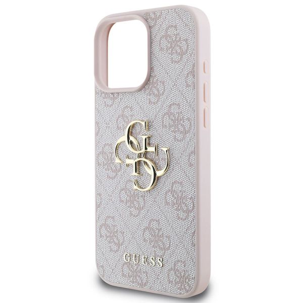 Guess 4G Metal Logo Backcover Apple iPhone 16 Pro Max - Roze