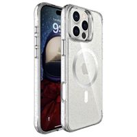 imoshion Clear Glitter Backcover met MagSafe Apple iPhone 16 Pro - Zilver