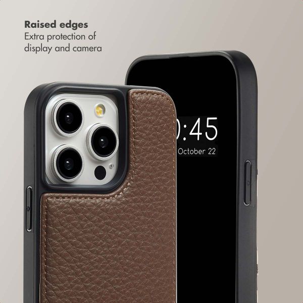 Selencia Nova Phone Case with Cord and Card Holder Apple iPhone 14 Pro - Mocha Brown