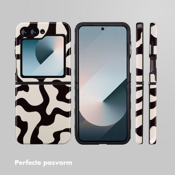 Selencia Vivid Backcover Samsung Galaxy Z Flip 6 / Flip 7 FE - Art Wave Black