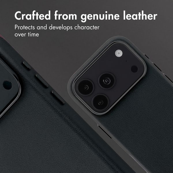 Accezz Leather Case with MagSafe Apple iPhone 18 Pro Max / 17 Pro Max - Onyx Black
