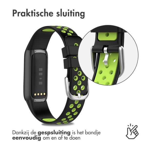 imoshion Siliconen sport bandje Fitbit Luxe - Zwart/Groen