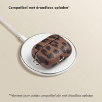 Selencia Sabi Case met panterprint  Apple Airpods Pro / Pro 2 - Mocha Brown