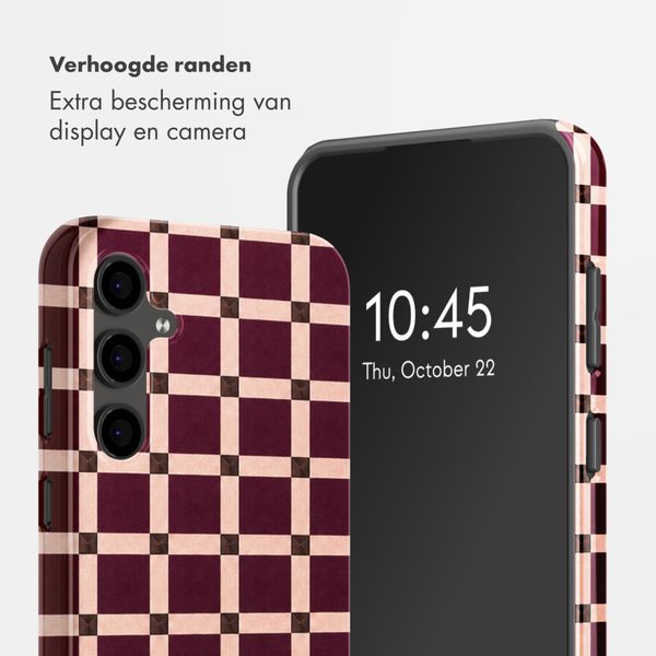 Selencia Vivid Backcover Samsung Galaxy S24 FE - Check This Burgundy