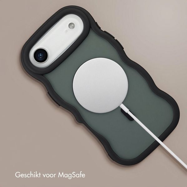 Selencia Wavy Backcover met MagSafe Apple iPhone Air - Zwart