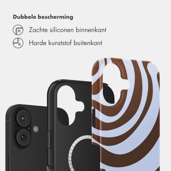 Selencia Vivid Backcover met MagSafe Apple iPhone 17 - Dream Swirl Chocolate