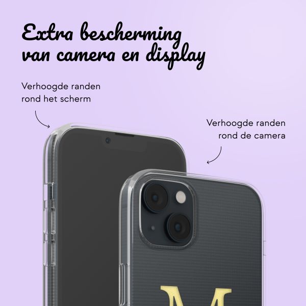 Gepersonaliseerd hoesje met letter iPhone 14 - Transparant