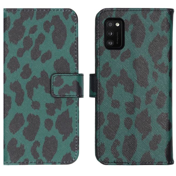 imoshion Design Softcase Bookcase Samsung Galaxy A41 - Green Leopard