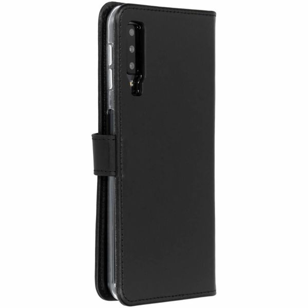 Selencia Echt Leren Bookcase Samsung Galaxy A7 (2018) - Zwart