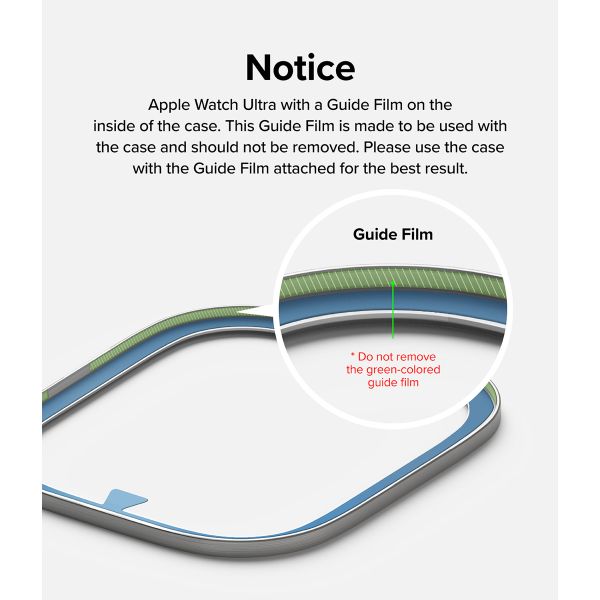 Ringke Bezel Styling + Screenprotector Apple Watch Ultra - 49 mm - Fluted Titanium