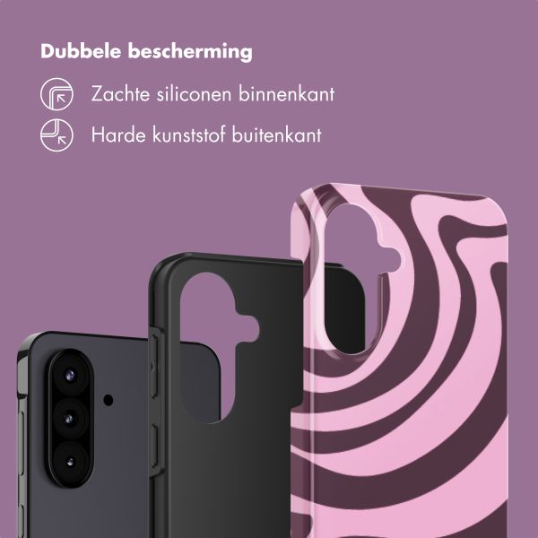 Selencia Vivid Backcover Samsung Galaxy A57 (5G) - Wavy Swirl Pink Plum