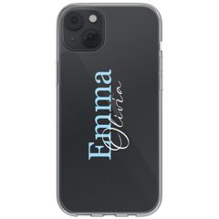 Gepersonaliseerd hoesje met naam iPhone 14 - Transparant