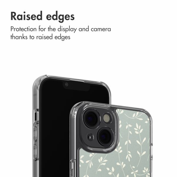 imoshion Design hoesje Apple iPhone 14 - Smoke Green Flowers