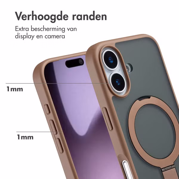 Accezz Ring Stand Backcover met MagSafe Apple iPhone 17 - Bruin