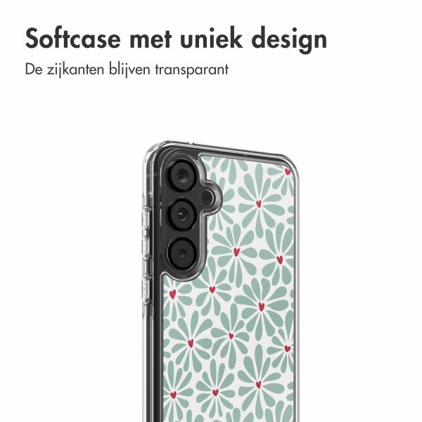 imoshion Design hoesje Samsung Galaxy A55 - Bloom Love Sage Green