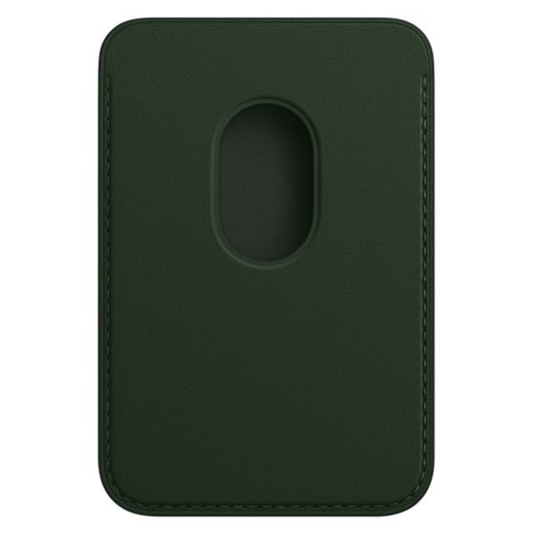 Apple Leather Wallet MagSafe (Apple Wallet 2nd generation) - Inclusief ingebouwde AirTag functie - Sequoia Green